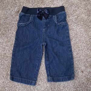 Baby pull-up Jeans with bow